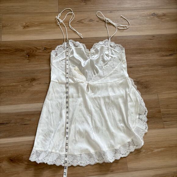 For Love And Lemons White Lace Trim Chemise - Picture 8 of 11